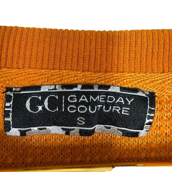 Game Couture Texas Sweater | Burnt Orange Soft Knit Pullover Gameday | Small - Picture 4 of 11